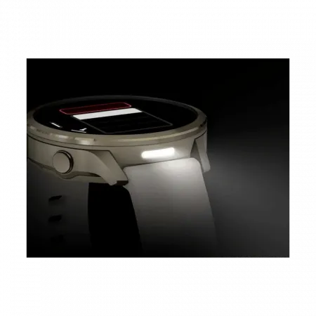 Смарт-годинник Garmin Venu 4 41 мм Lunar Gold з Bone світло-бежевим силіконовим ремінцем