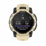 Смарт-годинник Garmin Instinct 3 45 мм, AMOLED Citrine бежевий з Citrine бежевим силіконовим ремінцем
