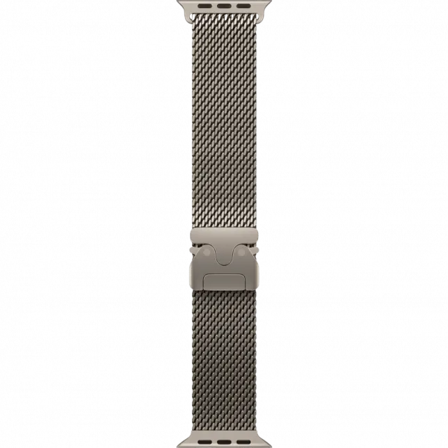 Apple Watch Ultra 4 GPS + LTE 49mm Natural Titanium Case with Natural Titanium Milanese Loop - Large (MJAA4)