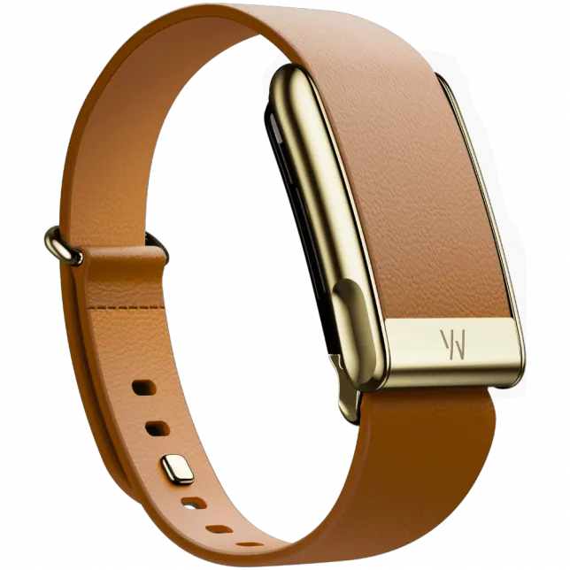 Ремінець Whoop LeatherLuxe Tapered Band для Whoop MG Camel with Gold (S/M)