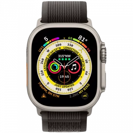 б/у Apple Watch Ultra GPS + LTE 49mm Titanium Case with Black/Gray Trail Loop - S/M