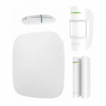 Комплект охоронної сигналізації Ajax StarterKit, hub, motionprotect, doorprotect, spacecontrol, jeweller, бездротовий, білий (20288.56.WH1)