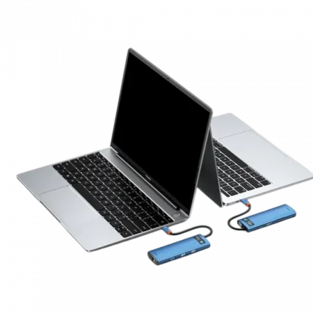 Перехідник Baseus HUB 8-in-1 Type-C Blue