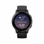 Смарт-годинник Garmin Vivoactive 5 Slate Aluminium Bezel з чорним корпусом та силіконовим ремінцем