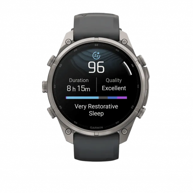 Смарт-годинник Garmin Fenix 9 Pro - inReach, 47мм Titanium з Graphite/Black темно-сірим/чорним силіконовим ремінцем