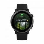 Смарт-годинник Garmin Vivoactive 6 Slate з Black чорним силіконовим ремінцем