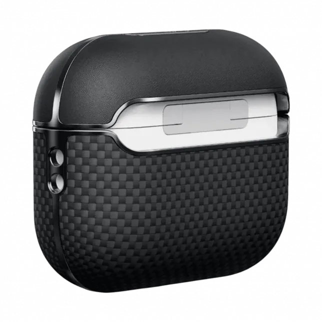 Магнітний чохол Pitaka Aramid Fiber Magnetic Case Plain Black/Grey для Airpods Pro 2nd Gen
