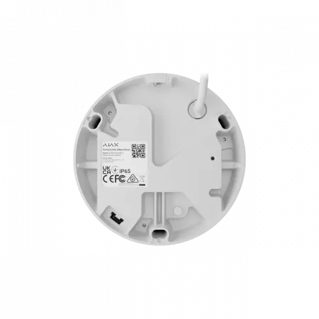 IP-Камера дротова Ajax TurretCam, 5мп, 4мм, Poe, True WDR, IP 65, ІЧ 35м, аудіо, кут огляду 75°до 85°, купольна, біла