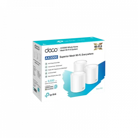 Система WiFi-Mesh TP-LINK Deco X50 AX3000, 3xGE LANWAN, 3мод