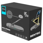 Зарядний пристрій бездротовий Senteo D1 Navi Stand 5in1 45W Black