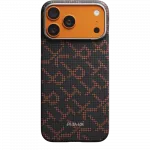 Чохол Pitaka Ultra-Slim Monogram для iPhone 17 Pro Black/Orange