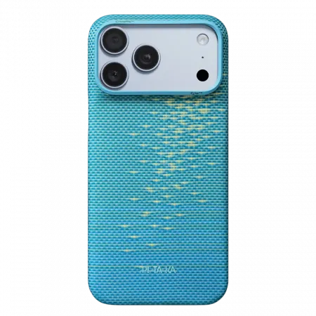 Чохол Pitaka Edge Ultra-Slim Glints of Gold Lucid Blue для iPhone 18 Pro/17 Pro
