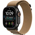 Apple Watch Ultra 4 GPS + LTE 49mm Black Titanium Case with Desert Alpine Loop - Medium (MJCT4+MKF44)