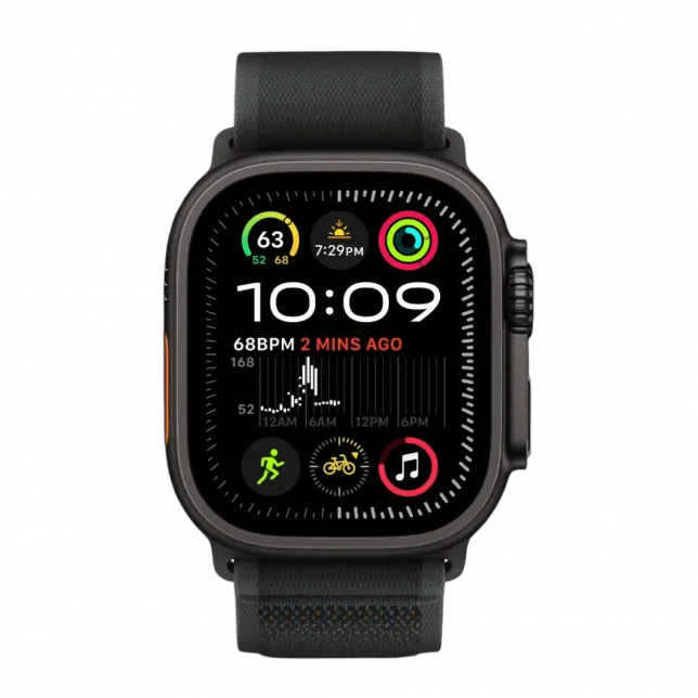 Apple Watch Ultra 2 49mm GPS + LTE Black Titanium Case with Black Trail Loop M/L