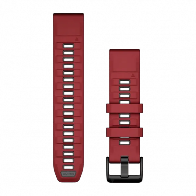 Ремінець QuickFit 22 мм, Marsala/Graphite червоний/темно-сірий силіконовий