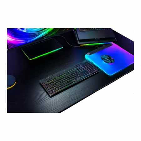 Клавіатура механічна Razer BlackWidow V4 Low-profile HyperSpeed, 104key, Green Switch, USB-A/WL/BT, EN, RGB, чорний