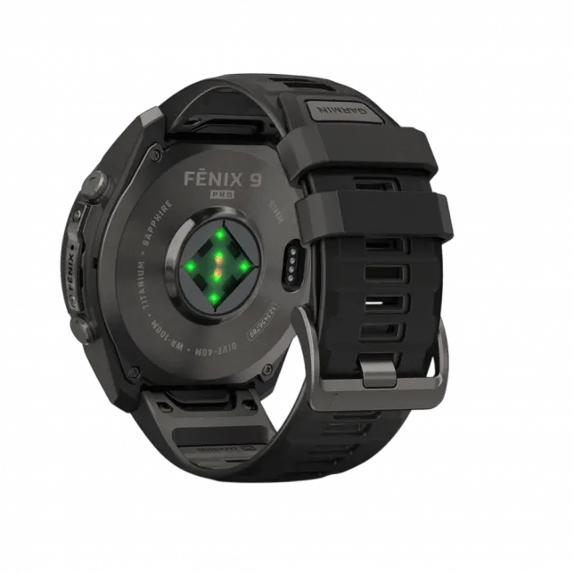 Смарт-годинник Garmin Fenix 9 Pro 51мм, Carbon Gray DLC Titanium з Black/Pebble Grey чорним/темно-сірим силіконовим ремінцем