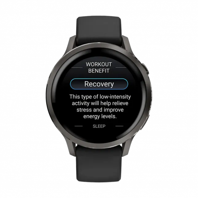 Смарт-годинник Garmin Venu 4 41 мм Slate з Black чорним силіконовим ремінцем