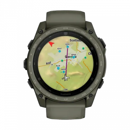 Смарт-годинник Garmin Tactix 8 51 мм AMOLED, Cerakote Coating З балістичним калькулятором Applied Ballistics Ultralight, з покриттям Olive Drab хакі Cerakote