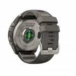 Смарт-годинник Garmin Fenix 9 Pro - inReach, Solar, 51мм Titanium з Pebble Grey темно-сірим силіконовим ремінцем