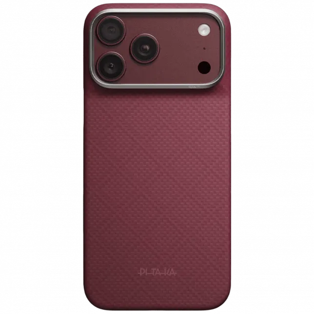 Чохол Pitaka Edge Ultra-Slim Argyle для iPhone 18 Pro Max/17 Pro Max Burgundy