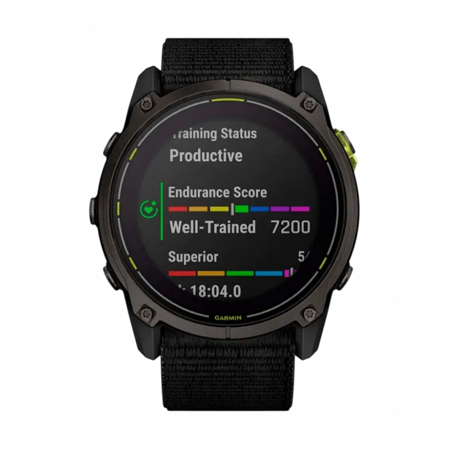 Смарт-годинник Garmin Enduro 3 51 мм з чорним нейлоновим ремінцем UltraFit
