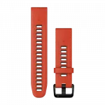 Ремінець QuickFit 20 мм, Flame Red/Graphite червоний/сірий силіконовий