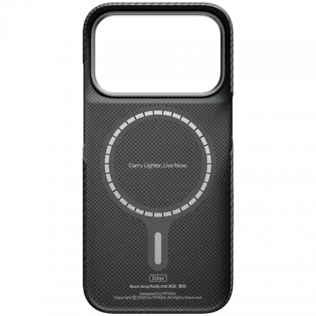 Чохол Pitaka Edge Ultra-Slim Twill Black/Grey для iPhone 18 Pro Max/17 Pro Max