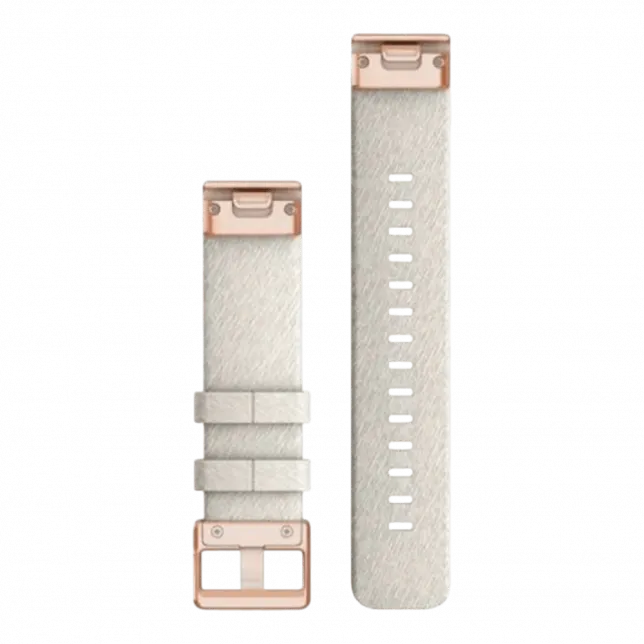 Ремінець QuickFit 20 мм, Cream Heathered бежевий, Rose Gold застібка, нейлоновий