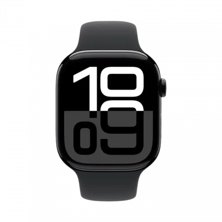 б/у Apple Watch Series 10 GPS 46mm Jet Black Aluminum Case with Black Sport Band - S/M