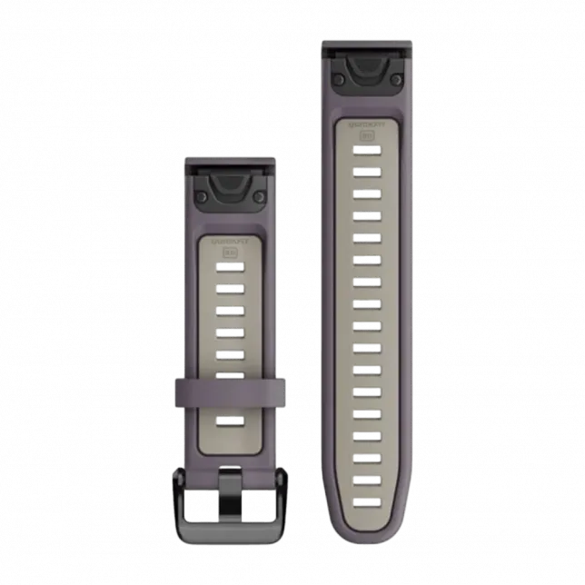 Ремінець QuickFit 20 мм, Deep Orchid/Light Sand фіолетовий/сірий силіконовий