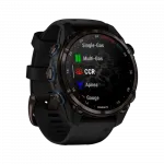 Смарт-годинник Garmin Descent Mk3i 43 мм Carbon Grey DLC Titanium з чорним силіконовим ремінцем