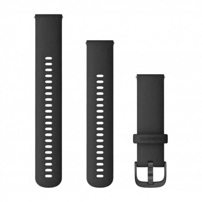 Ремінець Quick Release 22 мм, Black чорний, Slate застібка, силіконовий