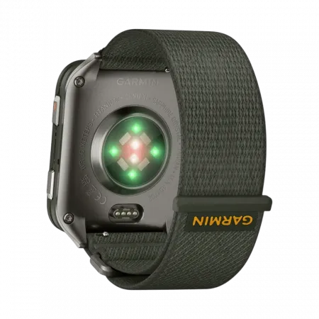 Смарт-годинник Garmin Venu X1 Moss хакі з титановим корпусом та Moss хакі нейлоновим ремінцем ComfortFit
