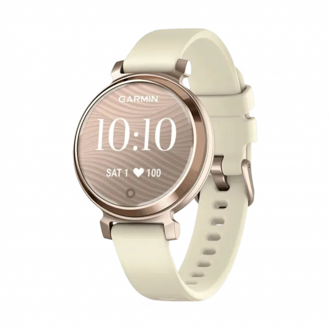 Смарт-годинник Garmin Lily 2 Sport Cream Gold з Coconut світло-бежевим силіконовим ремінцем