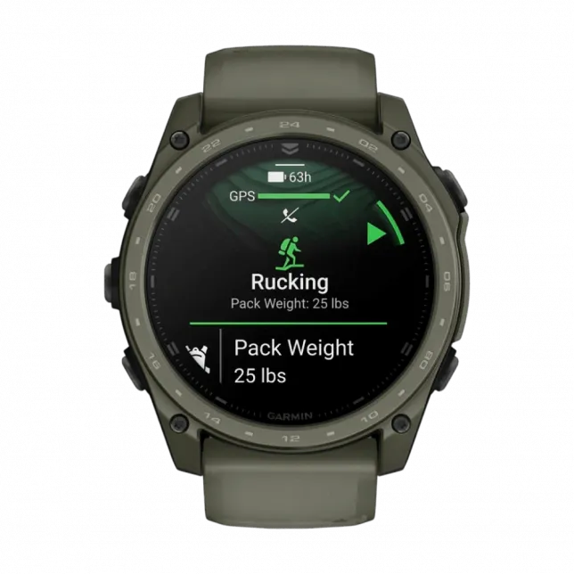 Смарт-годинник Garmin Tactix 8 51 мм AMOLED, Cerakote Coating З балістичним калькулятором Applied Ballistics Ultralight, з покриттям Olive Drab хакі Cerakote
