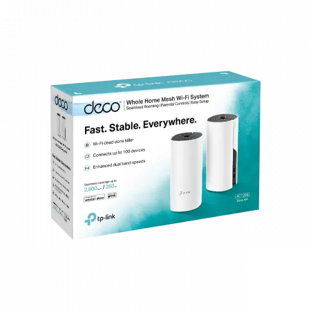 Система WiFi-Mesh TP-LINK Deco M4 AC1200, 2xGE LAN/WAN, 2мод