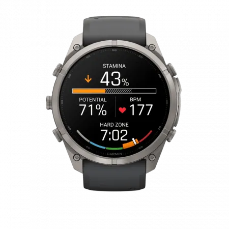 Смарт-годинник Garmin Fenix 9 Pro - inReach, 51мм Titanium з Graphite/Black темно-сірим/чорним силіконовим ремінцем
