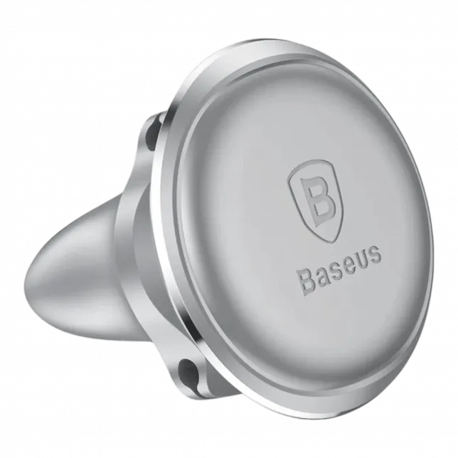Автомобільний тримач Baseus Magnetic Air Vent Car Mount Holder with Cable Clip Silver