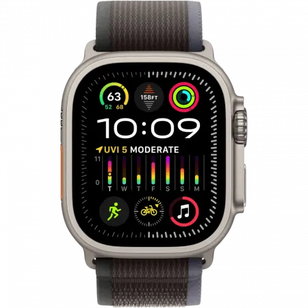 б/у Apple Watch Ultra 2 GPS + LTE 49mm Natural Titanium Case with Blue/Black Trail Loop - M/L