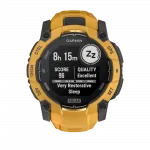 Смарт-годинник Garmin Instinct 3 50 мм, Solar Sunburst помаранчевий з Sunburst/Grey помаранчевим/сірим силіконовим ремінцем