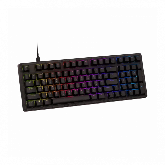 Клавіатура механічна HyperX Alloy Origins 2 1800 103key, Red, USB-A, Hot-Swap, EN/UA, RGB, чорний