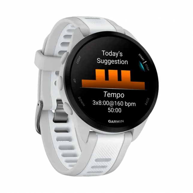 Смарт-годинник Garmin Forerunner 165 Mist Grey/Whitestone білий