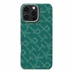 Чохол Pitaka Tactile Woven Monogram Green/Gold для iPhone 16 Pro Max