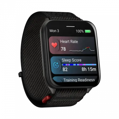 Смарт-годинник Garmin Venu X1 Black з титановим Slate корпусом та чорним нейлоновим ремінцем ComfortFit