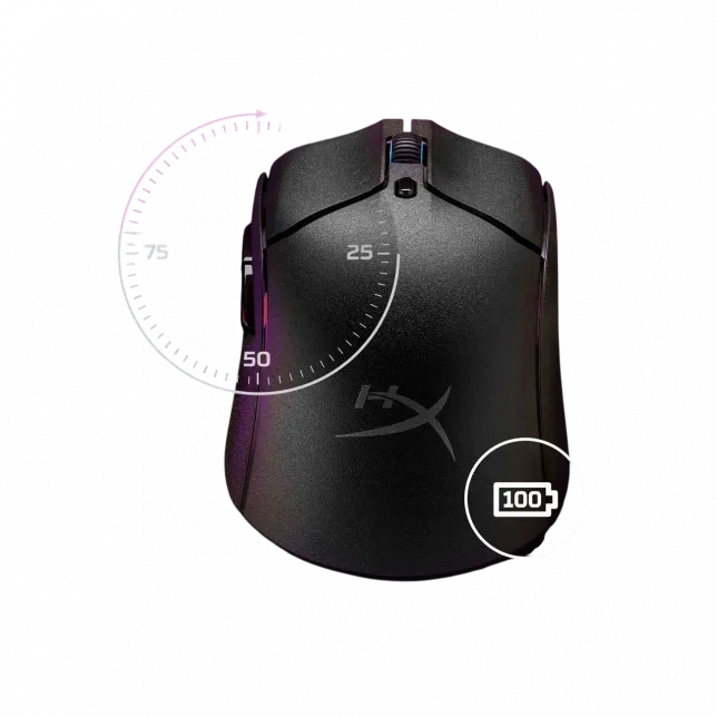 Миша HyperX Pulsefire Haste 2, RGB, USB-A/WL/BT, чорний