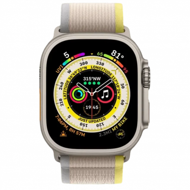 б/у Apple Watch Ultra GPS + LTE 49mm Titanium Case with Yellow/Beige Trail Loop - S/M