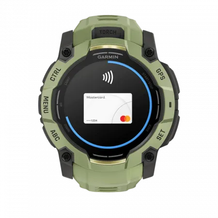 Смарт-годинник Garmin Instinct 3 50 мм, AMOLED Fern Green зелений з Fern Green зеленим силіконовим ремінцем