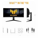 Монітор Asus 34" TUF Gaming VG34WQL5A 2xHDMI, 2xDP, 4xUSB, MM, VA, 3440x1440, 21:9, 200/400Hz, 1ms, sRGB 120%, CURVED, FreeSync, HAS, HDR400