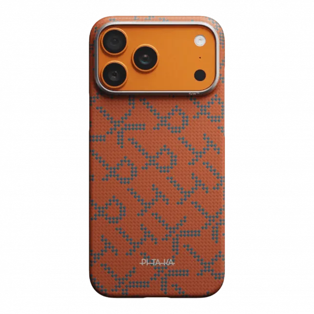 Чохол Pitaka Edge для iPhone 17 Pro Max Monogram Blue/Orange